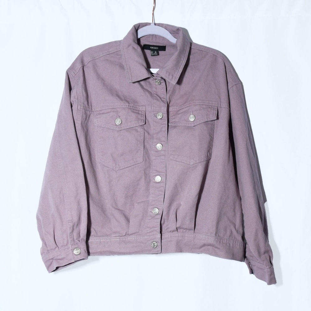 Mauve denim jacket oversized